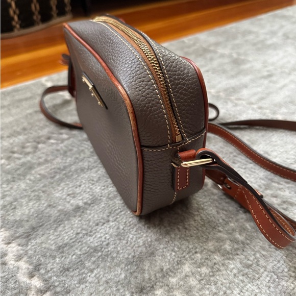 Dooney & Bourke Charcoal and Brown Leather Crossbody - Picture 5 of 8